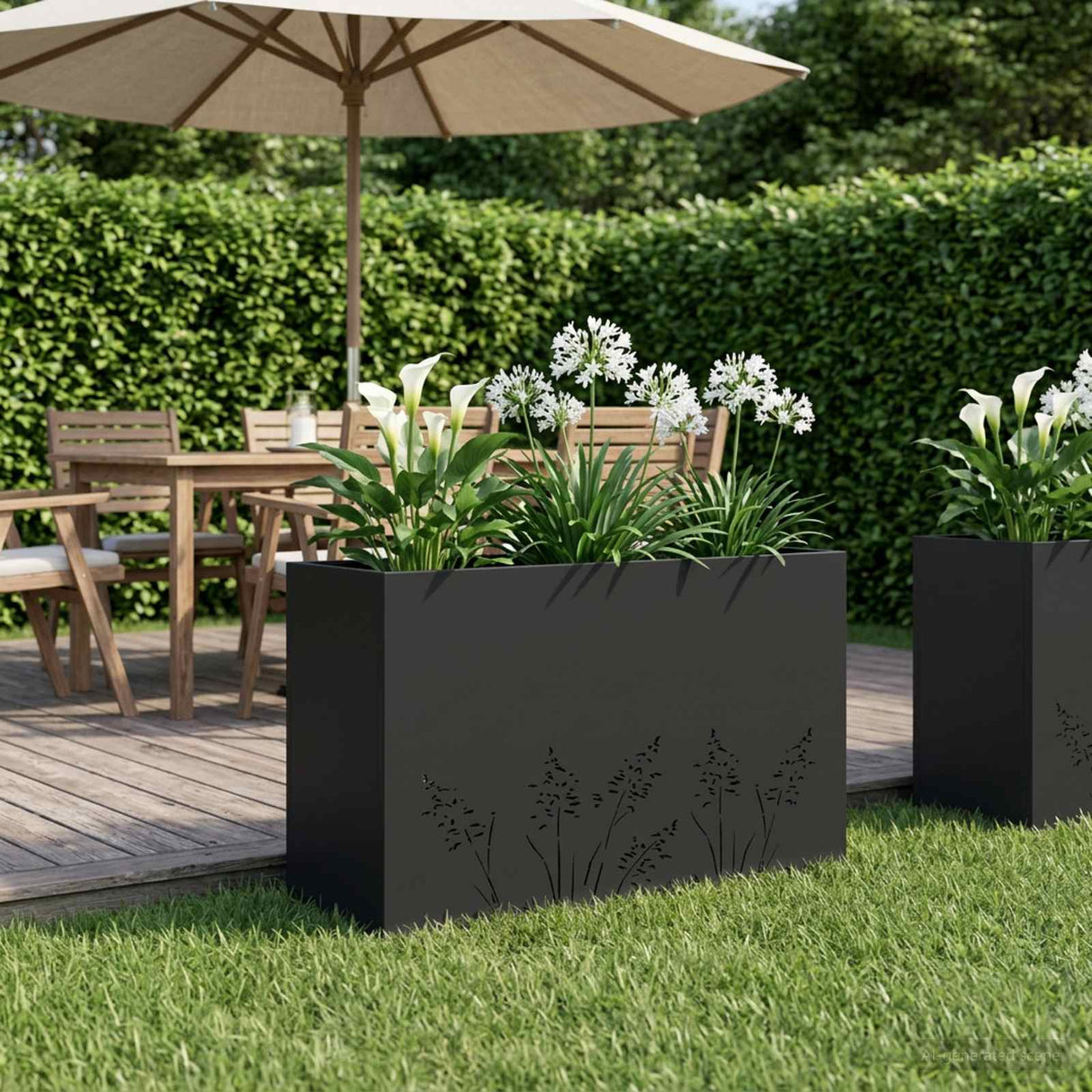 vidaXL Planter Olive Green 50 x 50 x 75 cm Cold-rolled steel