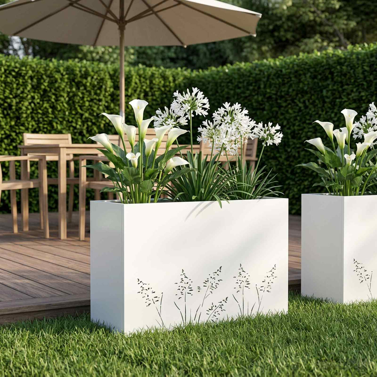 vidaXL Planter Olive Green 50 x 50 x 75 cm Cold-rolled steel