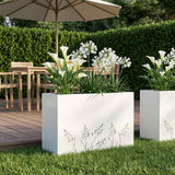 vidaXL Planter Olive Green 50 x 50 x 75 cm Cold-rolled steel