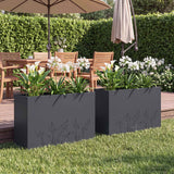 vidaXL Planter Olive Green 50 x 50 x 75 cm Cold-rolled steel