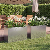 vidaXL Planter Olive Green 50 x 50 x 75 cm Cold-rolled steel