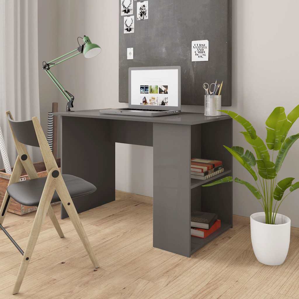 vidaXL Desk 110x60x73 cm engineered wood white