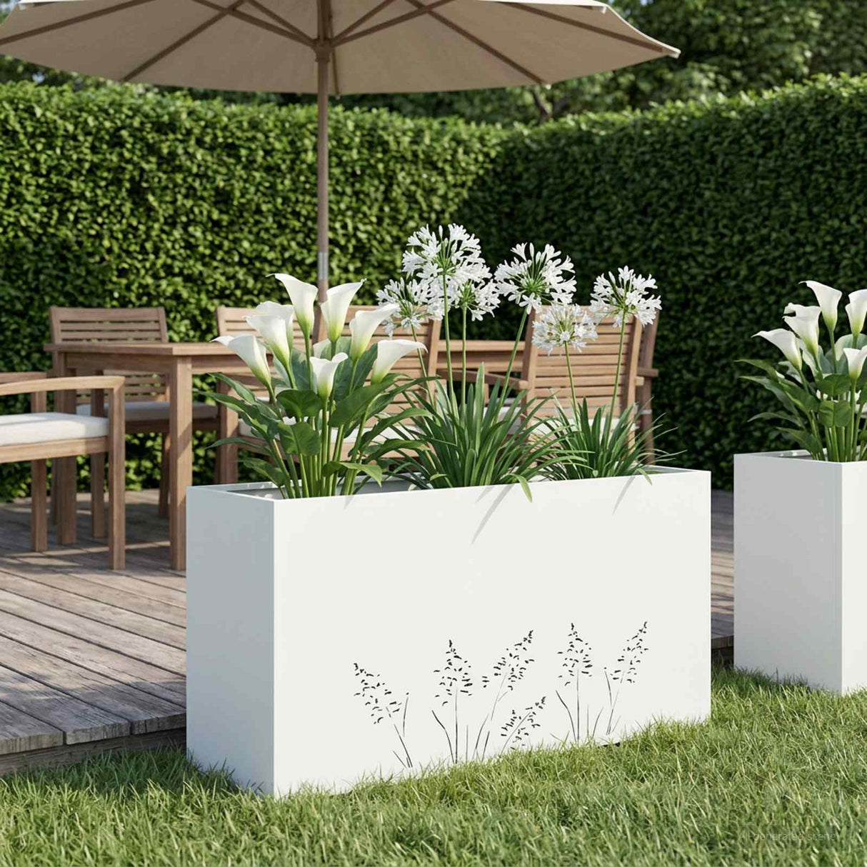 vidaXL Planter Olive Green 50 x 50 x 75 cm Cold-rolled steel