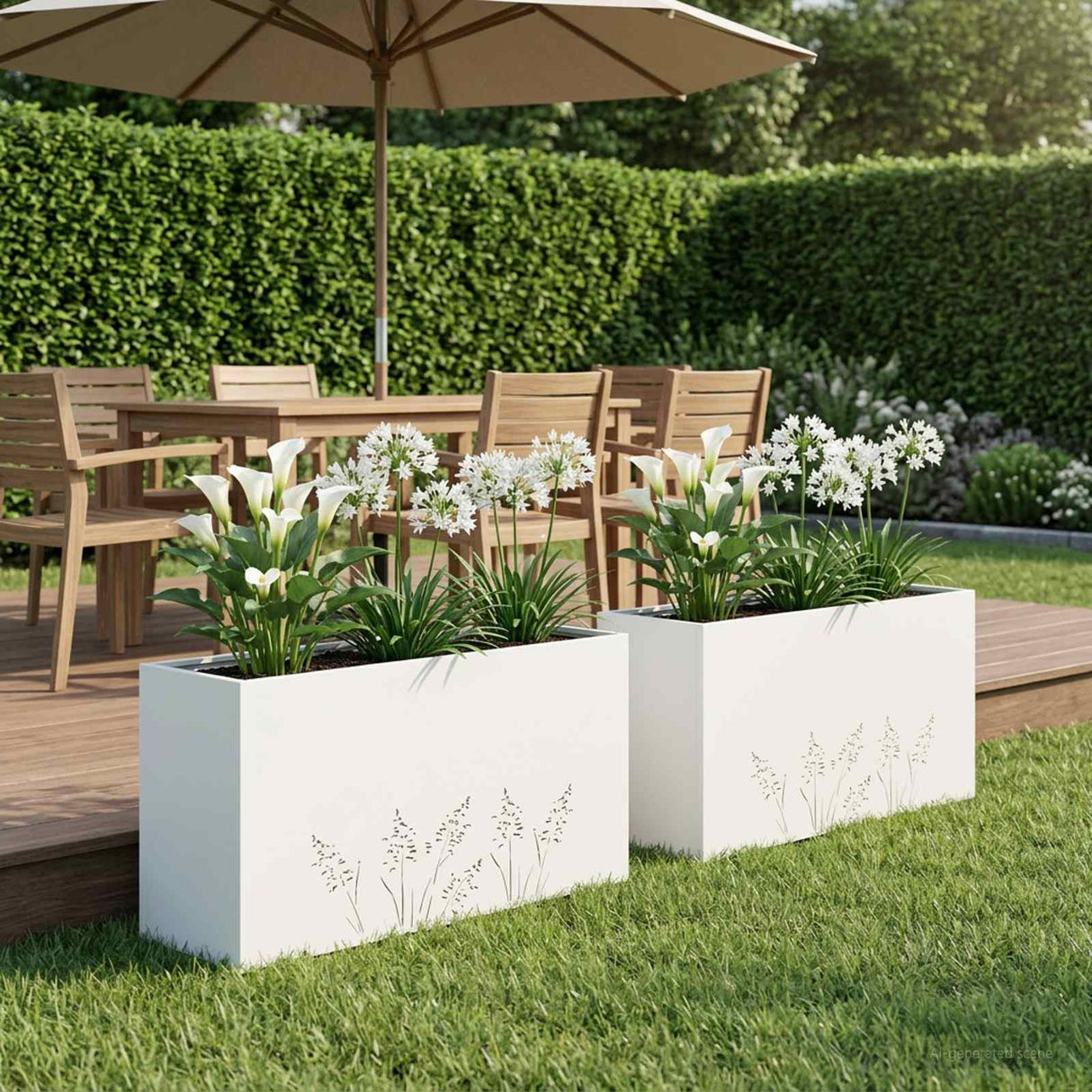vidaXL Planter Olive Green 50 x 50 x 75 cm Cold-rolled steel