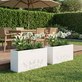 vidaXL Planter Olive Green 50 x 50 x 75 cm Cold-rolled steel