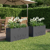 vidaXL Planter Olive Green 50 x 50 x 75 cm Cold-rolled steel