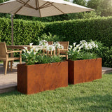 vidaXL Planter Olive Green 50 x 50 x 75 cm Cold-rolled steel