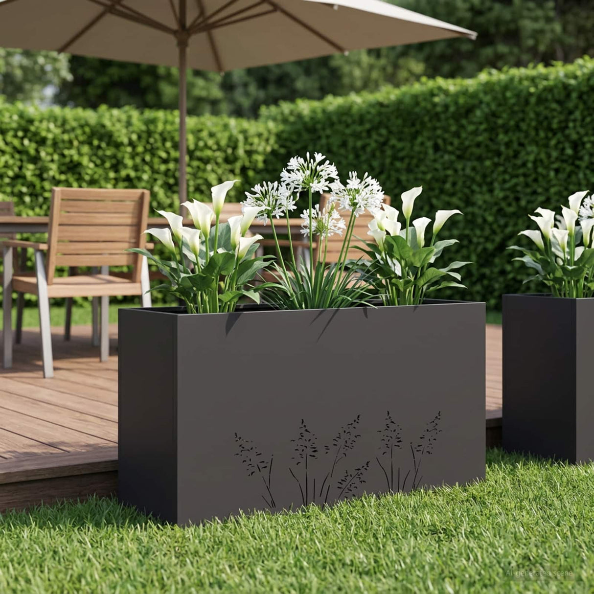 vidaXL Planter Olive Green 50 x 50 x 75 cm Cold-rolled steel