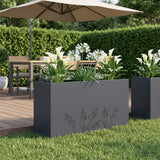 vidaXL Planter Olive Green 50 x 50 x 75 cm Cold-rolled steel