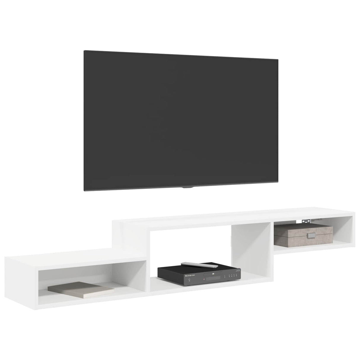 vidaXL Wand gemonteerd TV Kast Muurmontage Wit 150 x 28 x 26 cm