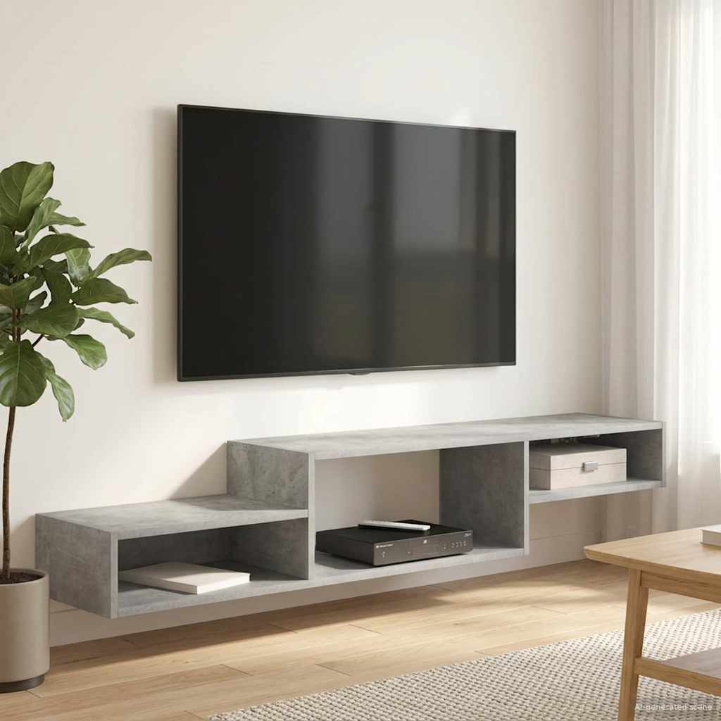 vidaXL Wand gemonteerd TV Kast Muurmontage Wit 150 x 28 x 26 cm