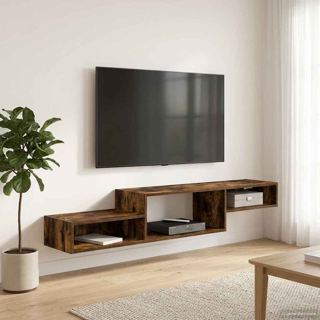 vidaXL Wand gemonteerd TV Kast Muurmontage Wit 150 x 28 x 26 cm