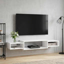 vidaXL Wand gemonteerd TV Kast Muurmontage Wit 140 x 28 x 21 cm