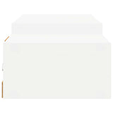 vidaXL Wand gemonteerd TV Kast Muurmontage Wit 140 x 28 x 21 cm