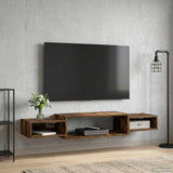 vidaXL Wand gemonteerd TV Kast Muurmontage Wit 140 x 28 x 21 cm