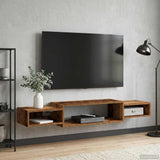 vidaXL Wand gemonteerd TV Kast Muurmontage Wit 140 x 28 x 21 cm