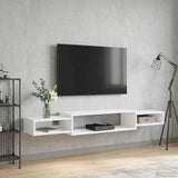 vidaXL Wand gemonteerd TV Kast Muurmontage Wit 140 x 28 x 21 cm