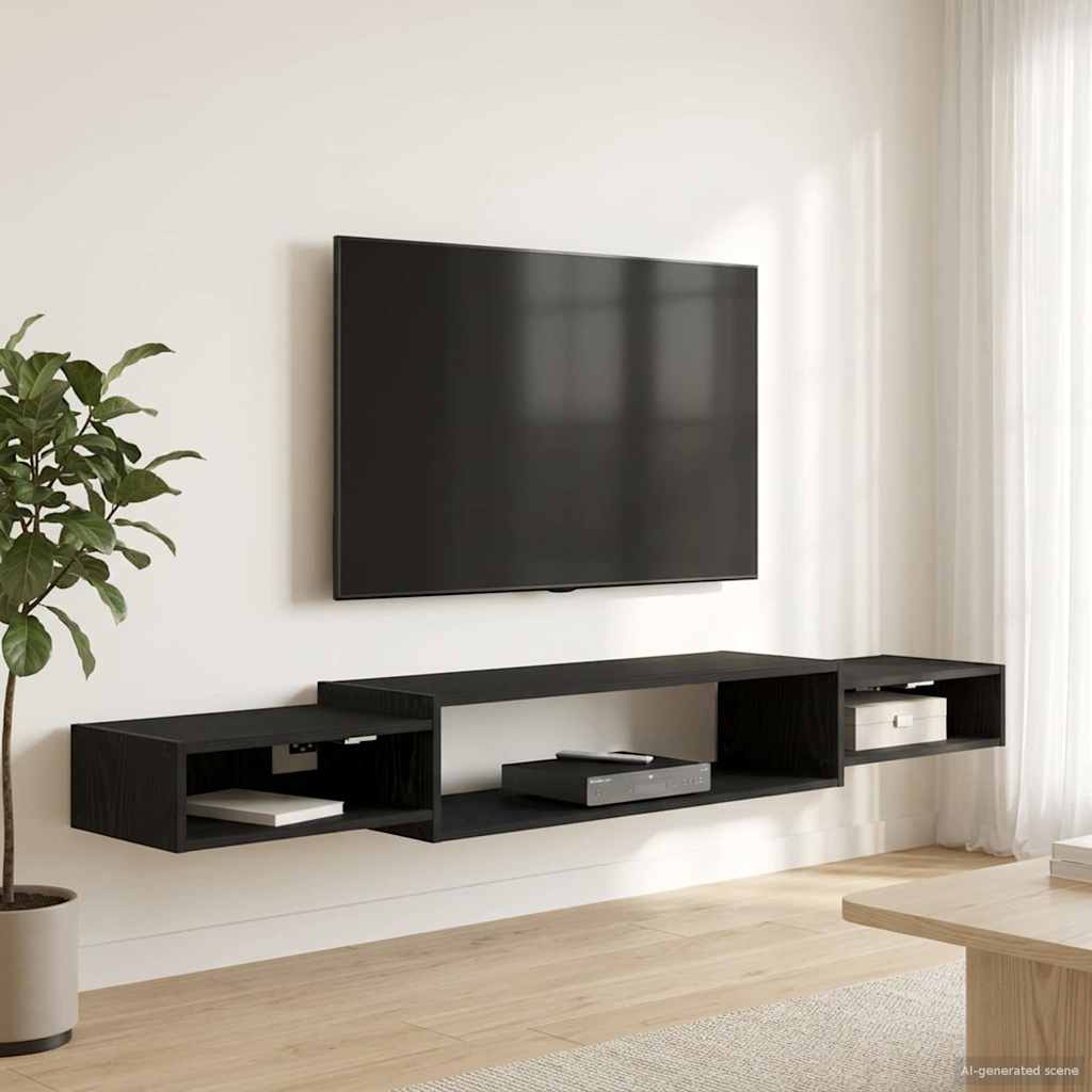 vidaXL Wand gemonteerd TV Kast Muurmontage Wit 140 x 28 x 21 cm