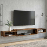 vidaXL Wand gemonteerd TV Kast Muurmontage Wit 140 x 28 x 21 cm