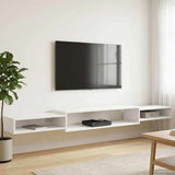 vidaXL Wand gemonteerd TV Kast Muurmontage Wit 140 x 28 x 21 cm