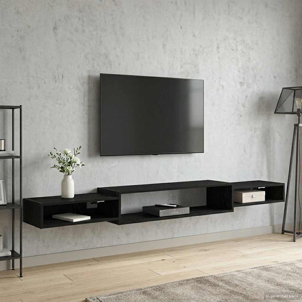 vidaXL Wand gemonteerd TV Kast Muurmontage Wit 140 x 28 x 21 cm