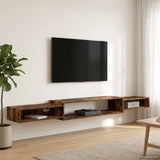 vidaXL Wand gemonteerd TV Kast Muurmontage Wit 140 x 28 x 21 cm