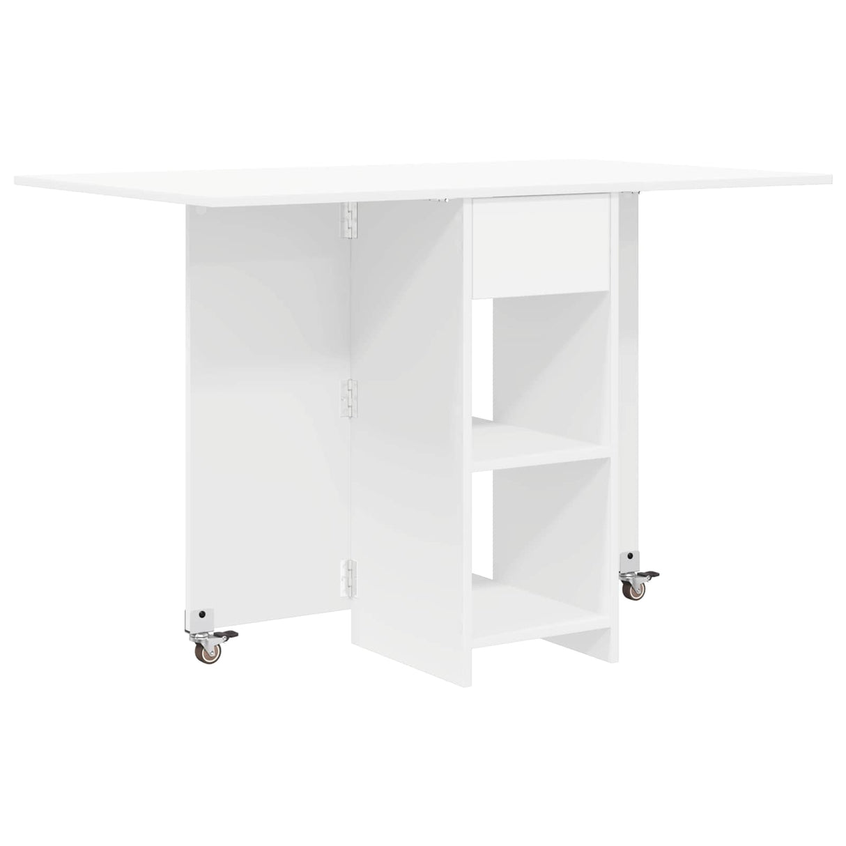vidaXL Eettafel 115 x 70 x 75 cm Bewerkt hout Wit Rechthoekig