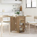 vidaXL Eettafel 115 x 70 x 75 cm Bewerkt hout Wit Rechthoekig
