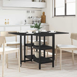 vidaXL Eettafel 122 x 80 x 76,5 cm Bewerkt hout Zwart eiken