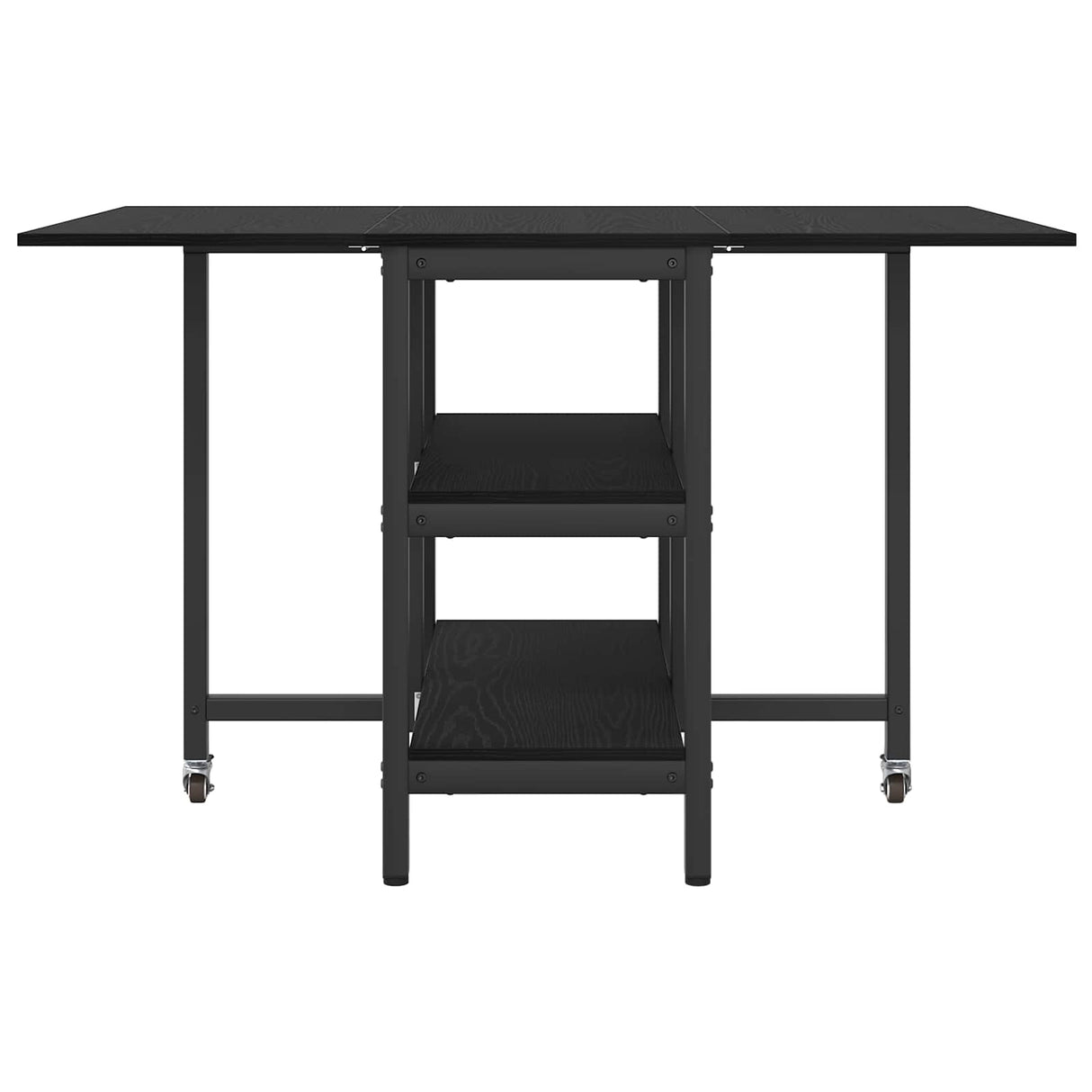 vidaXL Eettafel 122 x 80 x 76,5 cm Bewerkt hout Zwart eiken