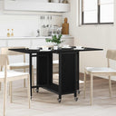 vidaXL Vouwbare eettafel met wieltjes 130 x 80 x 76,5 cm Bewerkt hout