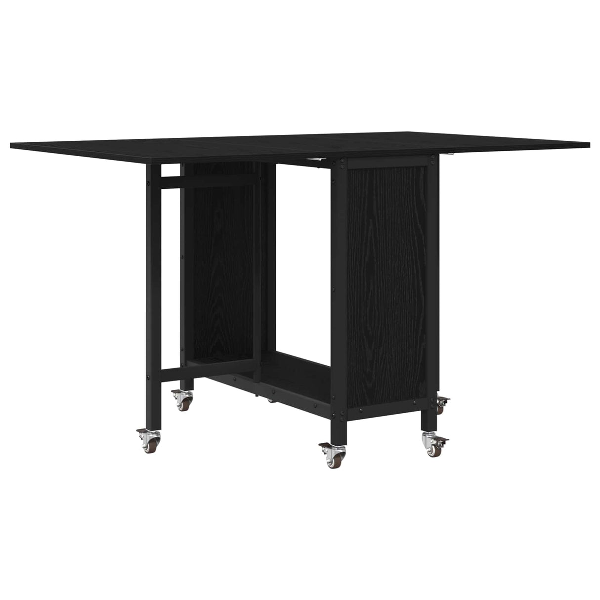 vidaXL Vouwbare eettafel met wieltjes 130 x 80 x 76,5 cm Bewerkt hout