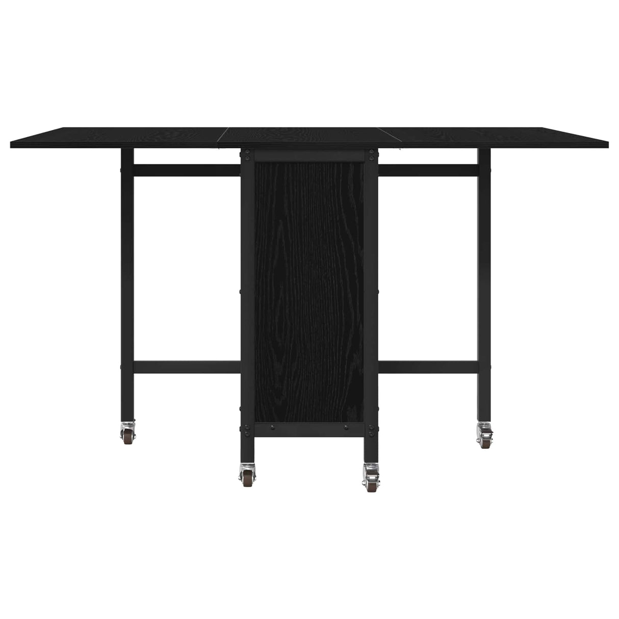 vidaXL Vouwbare eettafel met wieltjes 130 x 80 x 76,5 cm Bewerkt hout