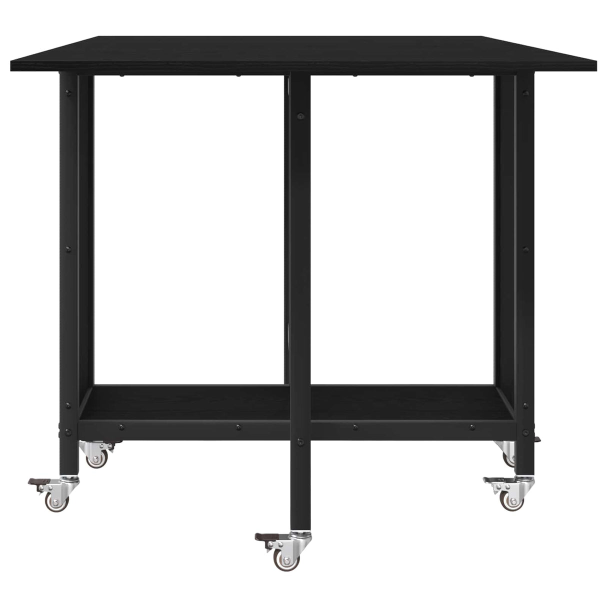 vidaXL Vouwbare eettafel met wieltjes 130 x 80 x 76,5 cm Bewerkt hout