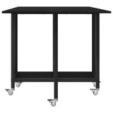 vidaXL Vouwbare eettafel met wieltjes 130 x 80 x 76,5 cm Bewerkt hout