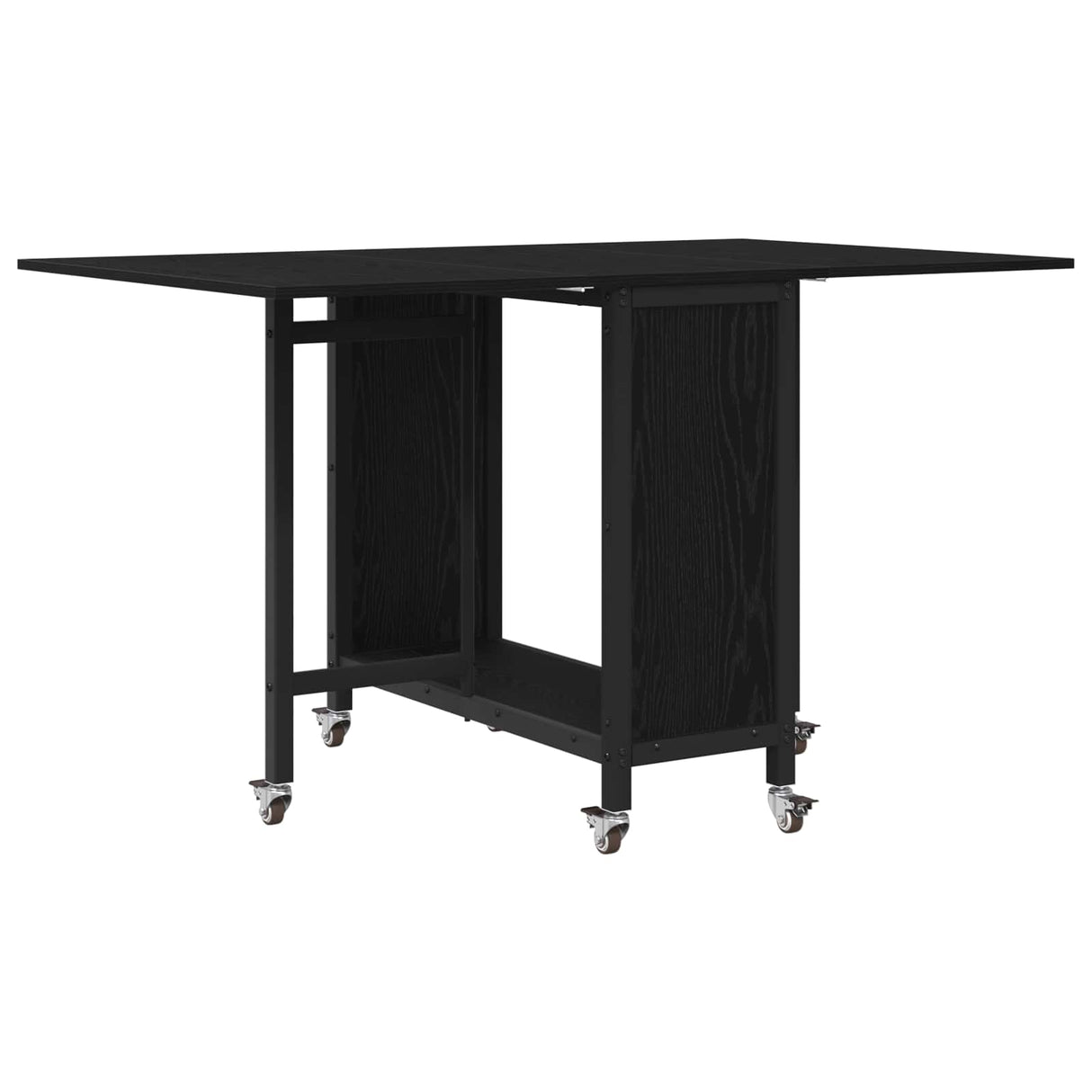 vidaXL Vouwbare eettafel met wieltjes 130 x 80 x 76,5 cm Bewerkt hout
