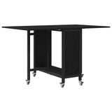 vidaXL Vouwbare eettafel met wieltjes 130 x 80 x 76,5 cm Bewerkt hout