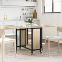vidaXL Vouwbare eettafel met wieltjes 130 x 80 x 76,5 cm Bewerkt hout