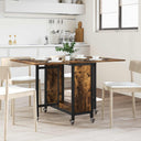vidaXL Vouwbare eettafel met wieltjes 130 x 80 x 76,5 cm Bewerkt hout