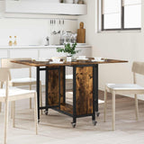 vidaXL Vouwbare eettafel met wieltjes 130 x 80 x 76,5 cm Bewerkt hout