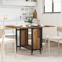 vidaXL Vouwbare eettafel met wieltjes 130 x 80 x 76,5 cm Bewerkt hout