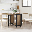 vidaXL Vouwbare eettafel met wieltjes 130 x 80 x 76,5 cm Bewerkt hout
