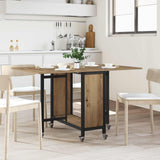 vidaXL Vouwbare eettafel met wieltjes 130 x 80 x 76,5 cm Bewerkt hout