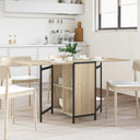 vidaXL Eettafel 144 x 60 x 75 cm Bewerkt hout Zwart eiken Rechthoekig