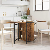 vidaXL Eettafel 144 x 60 x 75 cm Bewerkt hout Zwart eiken Rechthoekig