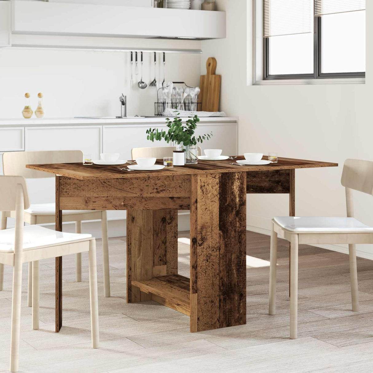 vidaXL Dining Table 138 x 70 x 73.5 cm Engineered Wood White Rectangular