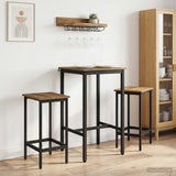 vidaXL Bartafel 52 x 52 x 90 cm Bewerkt hout Artisanaal eiken