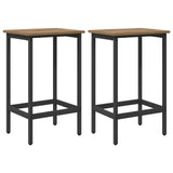 vidaXL Barkruk 2 st Oud hout 40 x 32 x 74 cm Bewerkt hout
