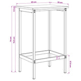 vidaXL Barkruk 2 st Oud hout 40 x 32 x 74 cm Bewerkt hout