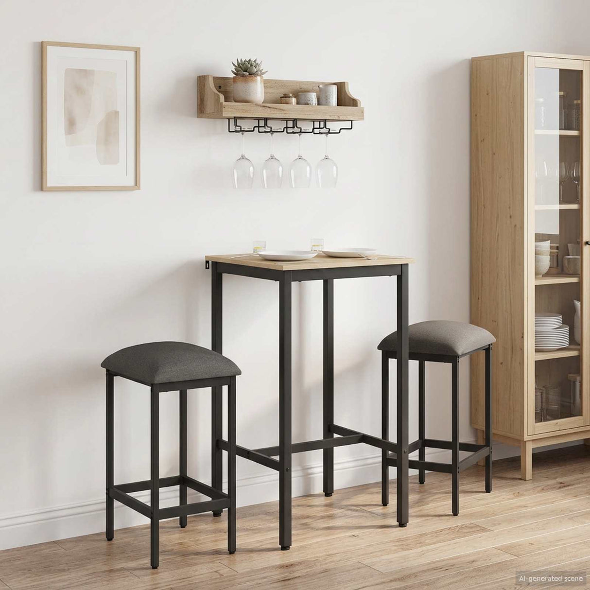 vidaXL Barkruk 2 st Donkergroen 40 x 32 x 74 cm Bewerkt hout